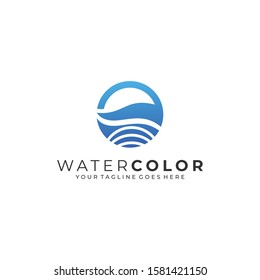 Water Abstract Illustration Vector Template. Suitable for Creative Industry, Multimedia, entertainment, Educations, Shop, and any related business