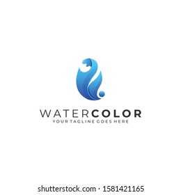 Water Abstract Illustration Vector Template. Suitable for Creative Industry, Multimedia, entertainment, Educations, Shop, and any related business