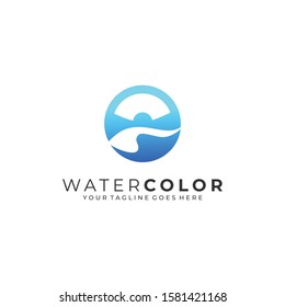 Water Abstract Illustration Vector Template. Suitable for Creative Industry, Multimedia, entertainment, Educations, Shop, and any related business