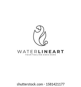 Water Abstract Illustration Vector Template. Suitable for Creative Industry, Multimedia, entertainment, Educations, Shop, and any related business