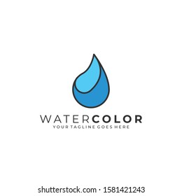 Water Abstract Illustration Vector Template. Suitable for Creative Industry, Multimedia, entertainment, Educations, Shop, and any related business