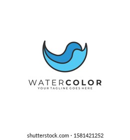 Water Abstract Illustration Vector Template. Suitable for Creative Industry, Multimedia, entertainment, Educations, Shop, and any related business