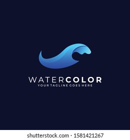 Water Abstract Illustration Vector Template. Suitable for Creative Industry, Multimedia, entertainment, Educations, Shop, and any related business