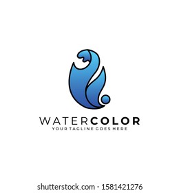 Water Abstract Illustration Vector Template. Suitable for Creative Industry, Multimedia, entertainment, Educations, Shop, and any related business