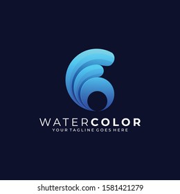 Water Abstract Illustration Vector Template. Suitable for Creative Industry, Multimedia, entertainment, Educations, Shop, and any related business