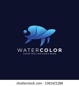 Water Abstract Illustration Vector Template. Suitable for Creative Industry, Multimedia, entertainment, Educations, Shop, and any related business