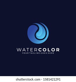 Water Abstract Illustration Vector Template. Suitable for Creative Industry, Multimedia, entertainment, Educations, Shop, and any related business