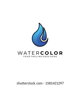 Water Abstract Illustration Vector Template. Suitable for Creative Industry, Multimedia, entertainment, Educations, Shop, and any related business