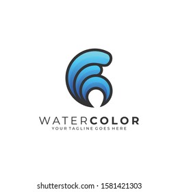 Water Abstract Illustration Vector Template. Suitable for Creative Industry, Multimedia, entertainment, Educations, Shop, and any related business