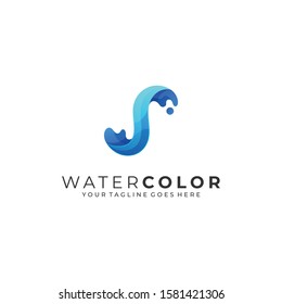 Water Abstract Illustration Vector Template. Suitable for Creative Industry, Multimedia, entertainment, Educations, Shop, and any related business