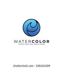Water Abstract Illustration Vector Template. Suitable for Creative Industry, Multimedia, entertainment, Educations, Shop, and any related business