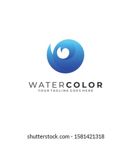 Water Abstract Illustration Vector Template. Suitable for Creative Industry, Multimedia, entertainment, Educations, Shop, and any related business