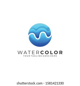 Water Abstract Illustration Vector Template. Suitable for Creative Industry, Multimedia, entertainment, Educations, Shop, and any related business