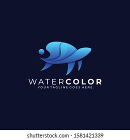 Water Abstract Illustration Vector Template. Suitable for Creative Industry, Multimedia, entertainment, Educations, Shop, and any related business