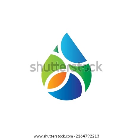 Water Abstract Logo, Water Simple Logo, Drop Water Logo