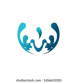 water and abstract logo template
