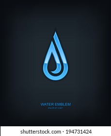 Water abstract vector template design emblem logo, Ecology, Business technology universal idea, Vector illustration Eps 10