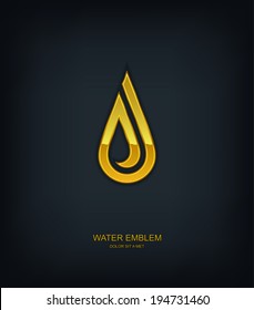 Water abstract vector template design emblem logo, Ecology, Business technology universal idea, Vector illustration Eps 10