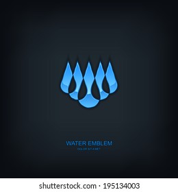 Water abstract vector template design emblem logo, Ecology, Business technology universal idea, Vector illustration Eps 10