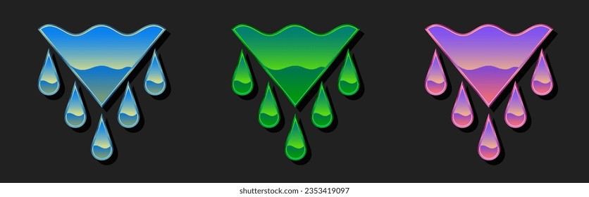 Logo del emblema de diseño de plantillas de vector abstractas de agua, Ecología, idea universal de la tecnología empresarial, ilustración vectorial