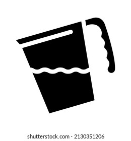 water add glyph icon vector. water add sign. isolated contour symbol black illustration