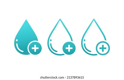 Water with add sign. Vector illustration