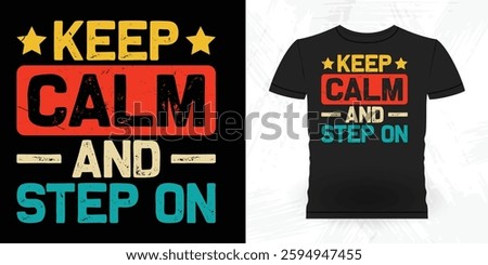 Water Aerobics Repeat Keep Calm And Step On Aerobics Instructor Vintage Aerobics T-shirt Design
