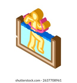 water aerobics summer spend time isometric icon vector. water aerobics summer spend time sign. isolated symbol illustration