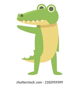 Water alligator icon cartoon vector. Cute animal. Jungle reptile