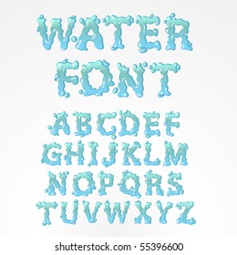 Water alphabet - find more fonts in my portfolio