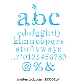 Water alphabet Lower Case