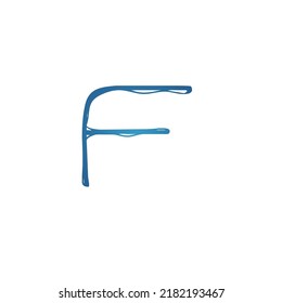 Water alphabet. Vector letters set.