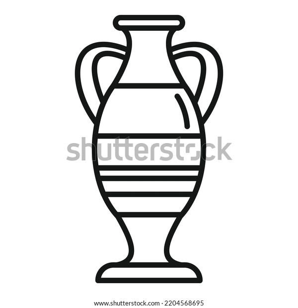 Water Amphora Icon Outline Vector Vase Stock Vector (Royalty Free ...