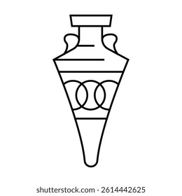 water amphora line icon vector. water amphora sign. isolated contour symbol black illustration