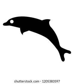 
A water animal human friendly, dolphin 
