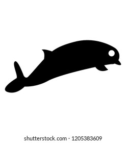
A water animal human friendly, dolphin 
