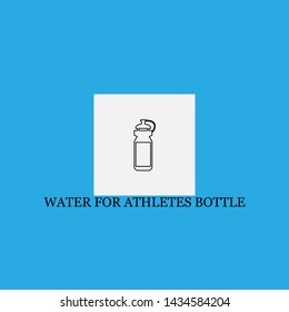 water for athletes bottle icon sign signifier vector