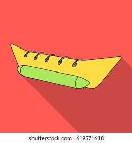 Water attraction banana.Summer rest single icon in flat style vector symbol stock illustration.
