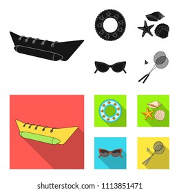 Water attraction, seashells, goggles.Summer vacation set collection icons in black,flat style vector symbol stock illustration web.