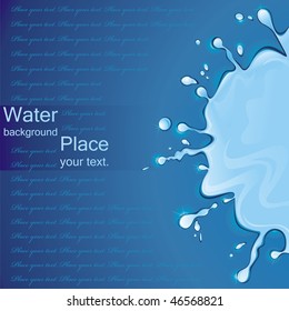  Water background. Blot. Vector illustration.