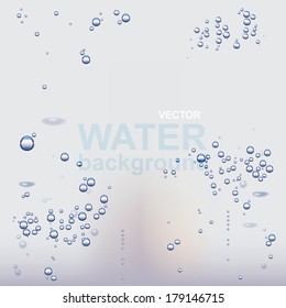 Water background with bubbles