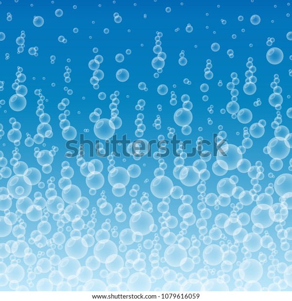 Water Background Bubbles Decoration Book Presentation Stock Vector