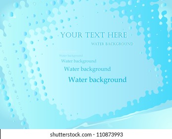 Water background with a copy space for the text. Vector. eps 8
