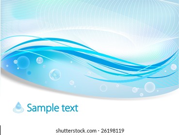 Water background. With free space for text. Vector Image.