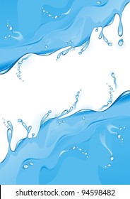 Water background. Realistic water splash. (vector illustration)