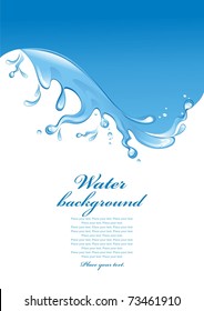 Water background. Splash. (vector illustration)