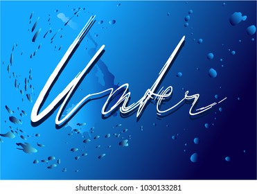 Water. Background with text