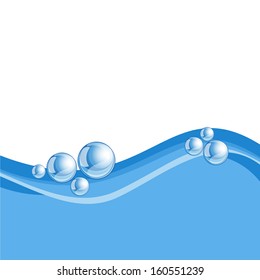Water background, vector illustration