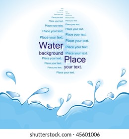 Water background. Vector illustration.