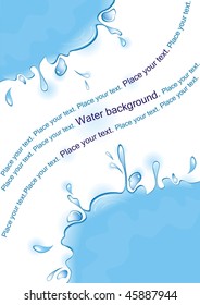  Water background. Vector illustration.